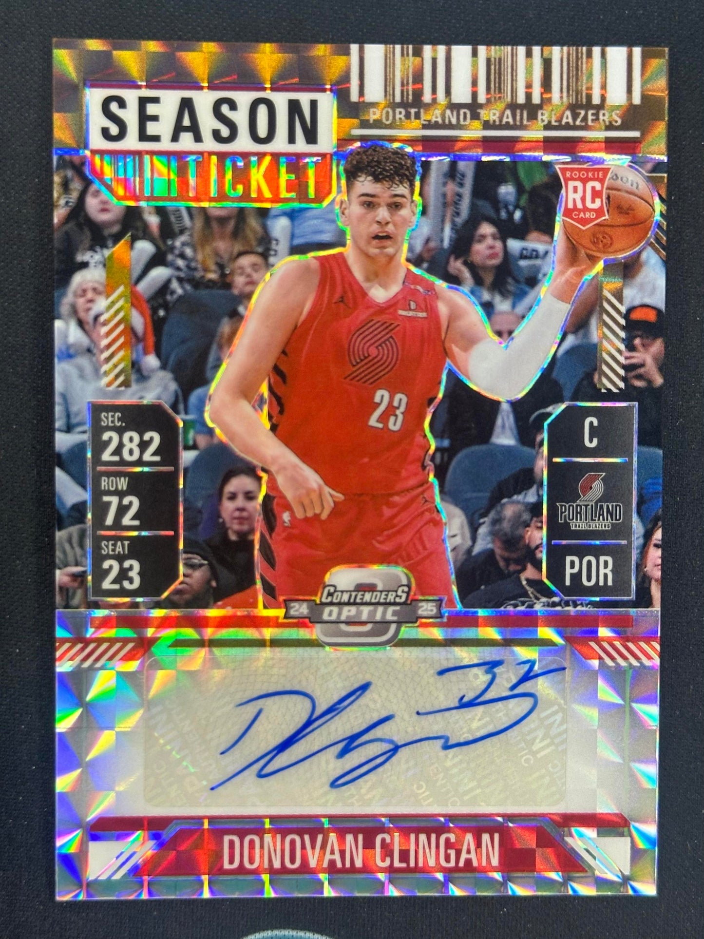 2024-25 Panini Mosaic #RST-CGN Donovan Clingan Rookie Season Ticket Bronze #/75