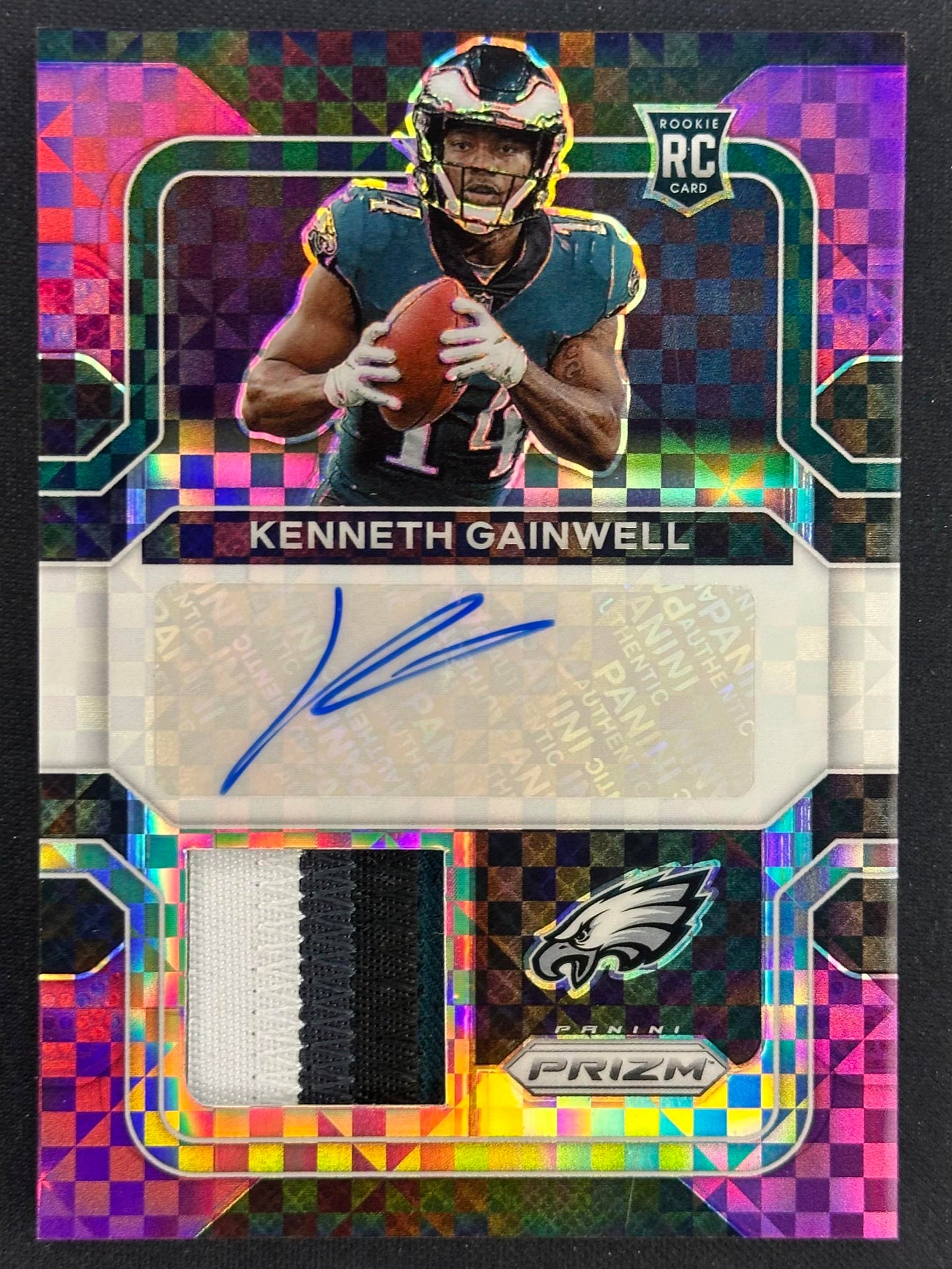 2021 Panini Prizm Kenneth Gainwell RPA Prizm Purple Power /49
