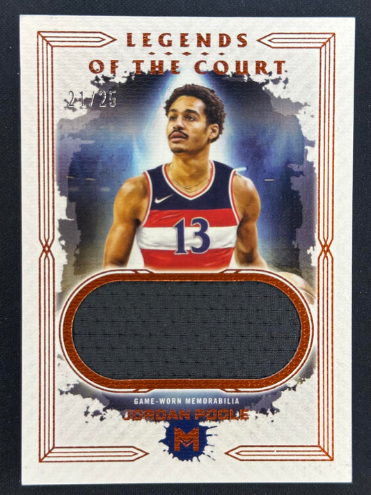 2023-24 Topps Motif Jordan Poole Legends of the Court Relics Cadmium Orange /25