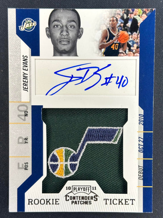 2010-11 Playoff Contenders Patches #189 Jeremy Evans