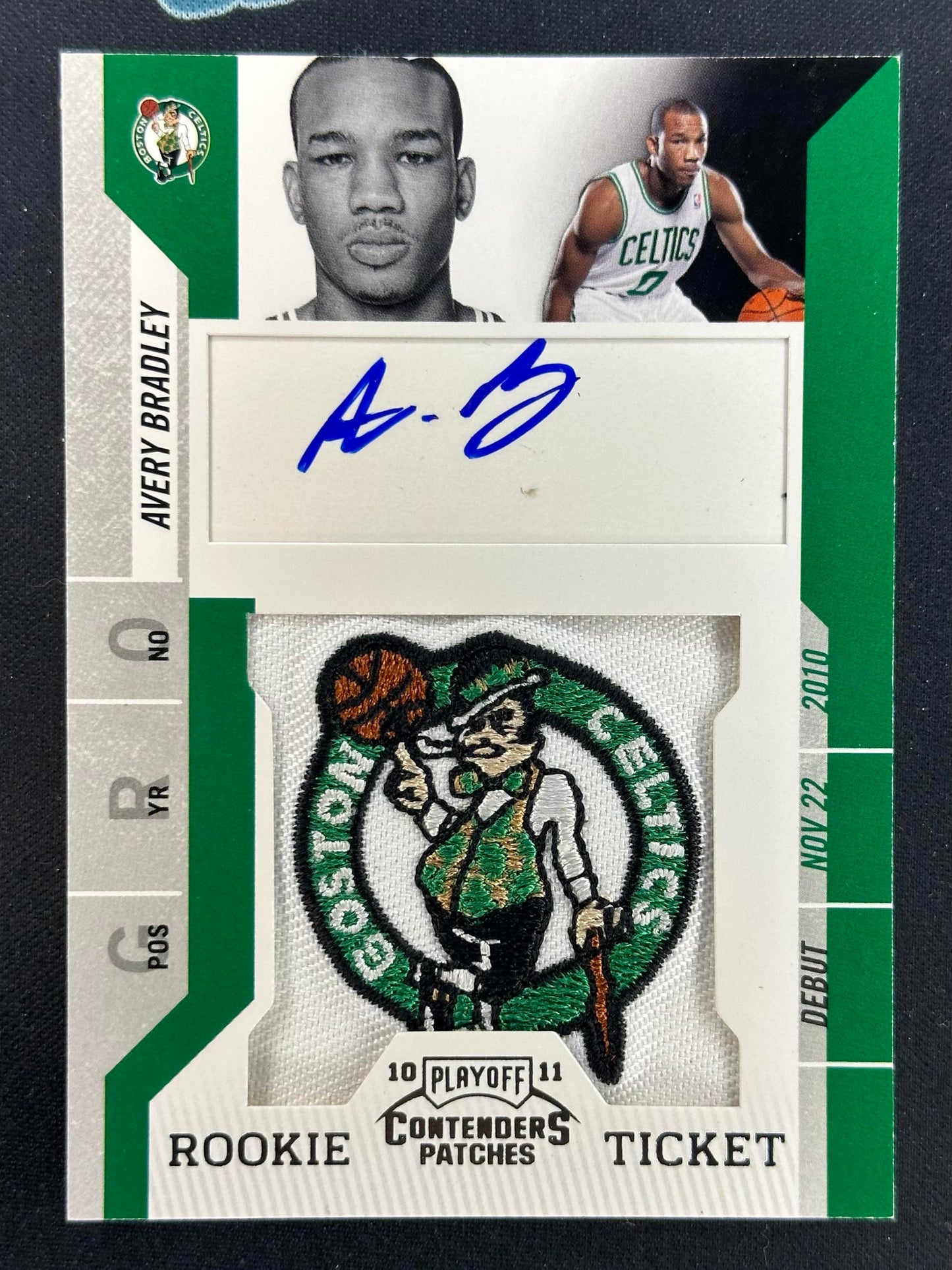 2010-11 Playoff Contenders Patches #118 Avery Bradley