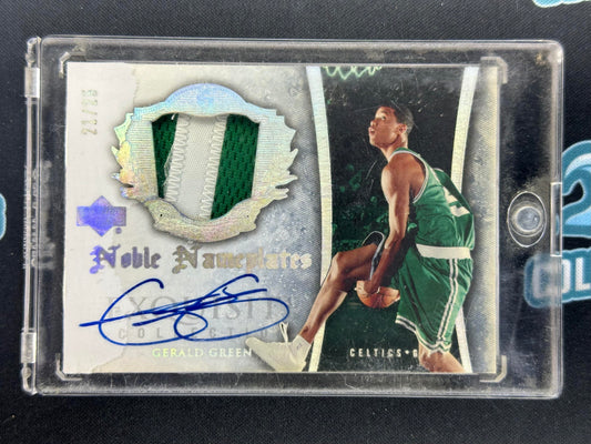 2005-06 Upper Deck Exquisite Gerald Green Noble Nameplates /25 (Water Damaged)