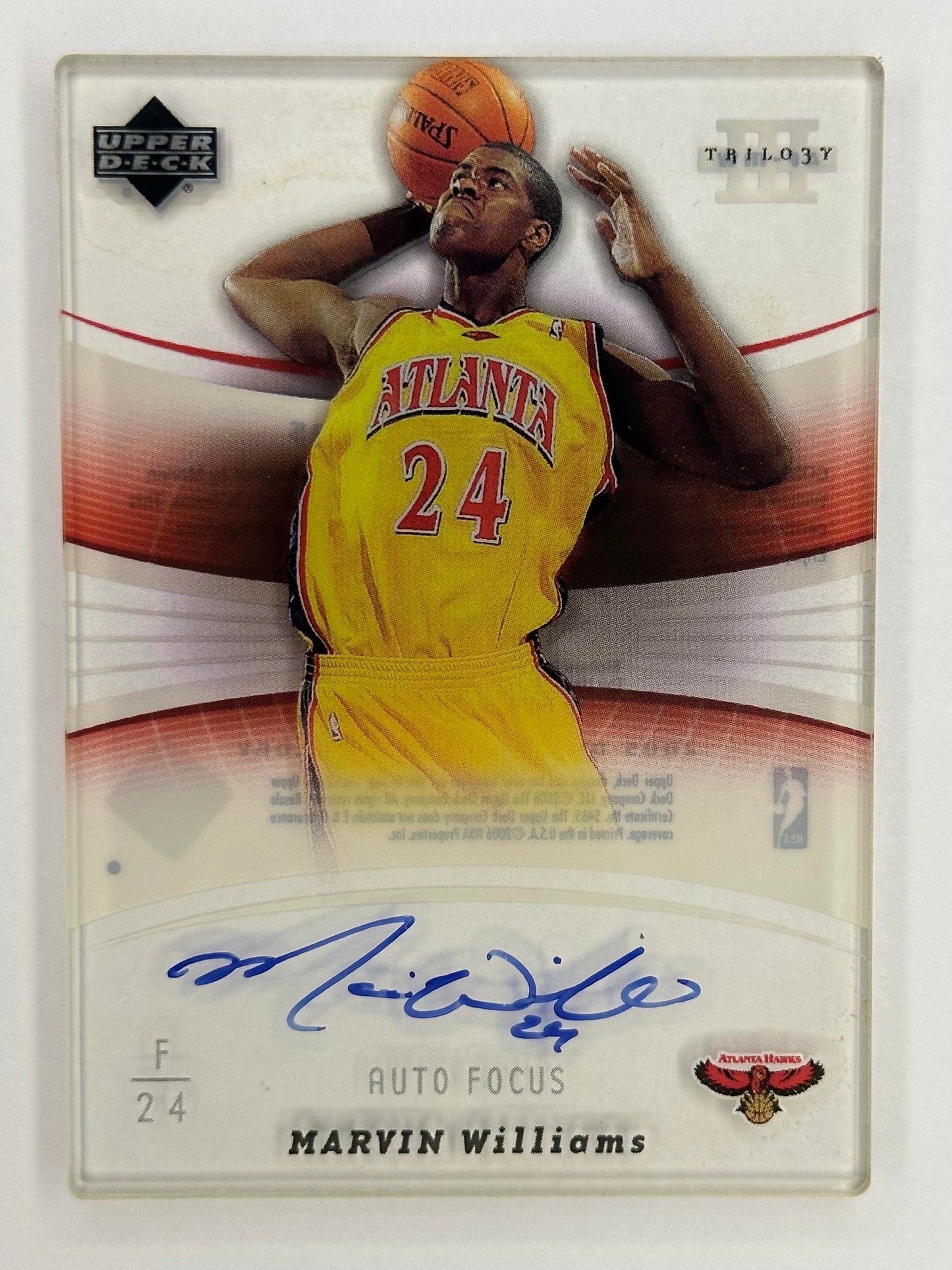 2005-06 Upper Deck Trilogy #AF-MW Marvin Williams Auto Focus
