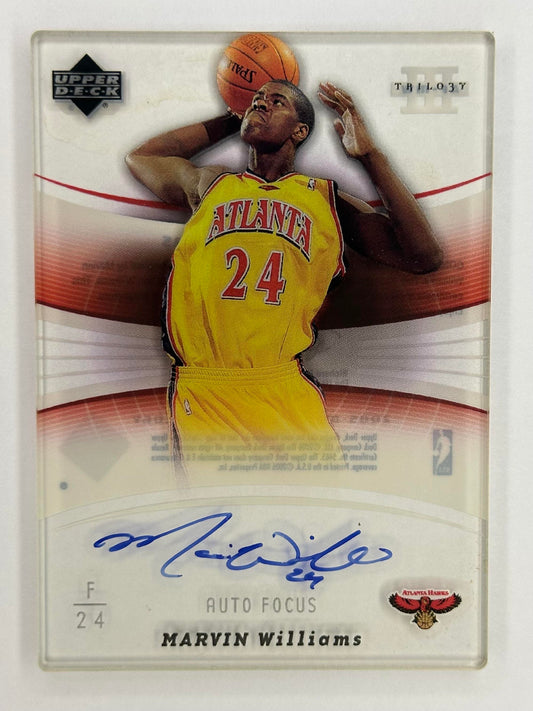 2005-06 Upper Deck Trilogy #AF-MW Marvin Williams Auto Focus