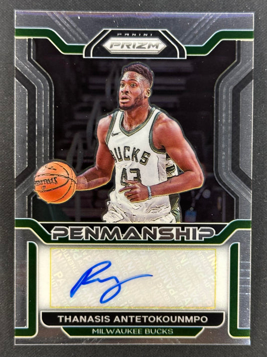 2021-22 Panini Prizm #PM-TAK Thanasis Antetokounmpo Penmanship
