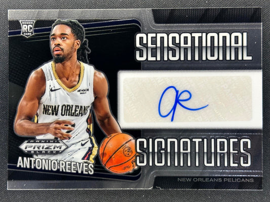 2024-25 Panini Prizm Black #SS-REE Antonio Reeves Sensational Signatures