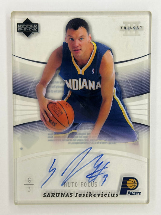 2005-06 Upper Deck Trilogy #AF-SJ Sarunas Jasikevicius Auto Focus