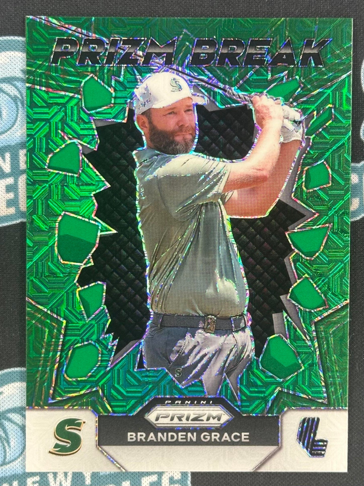 2024 Panini Prizm LIV #4 Branden Grace Prizm Break Green Mojo #/54