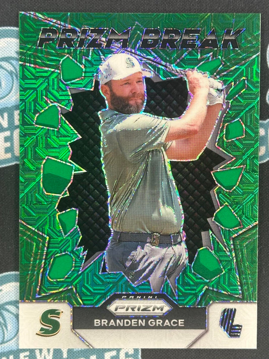 2024 Panini Prizm LIV #4 Branden Grace Prizm Break Green Mojo #/54