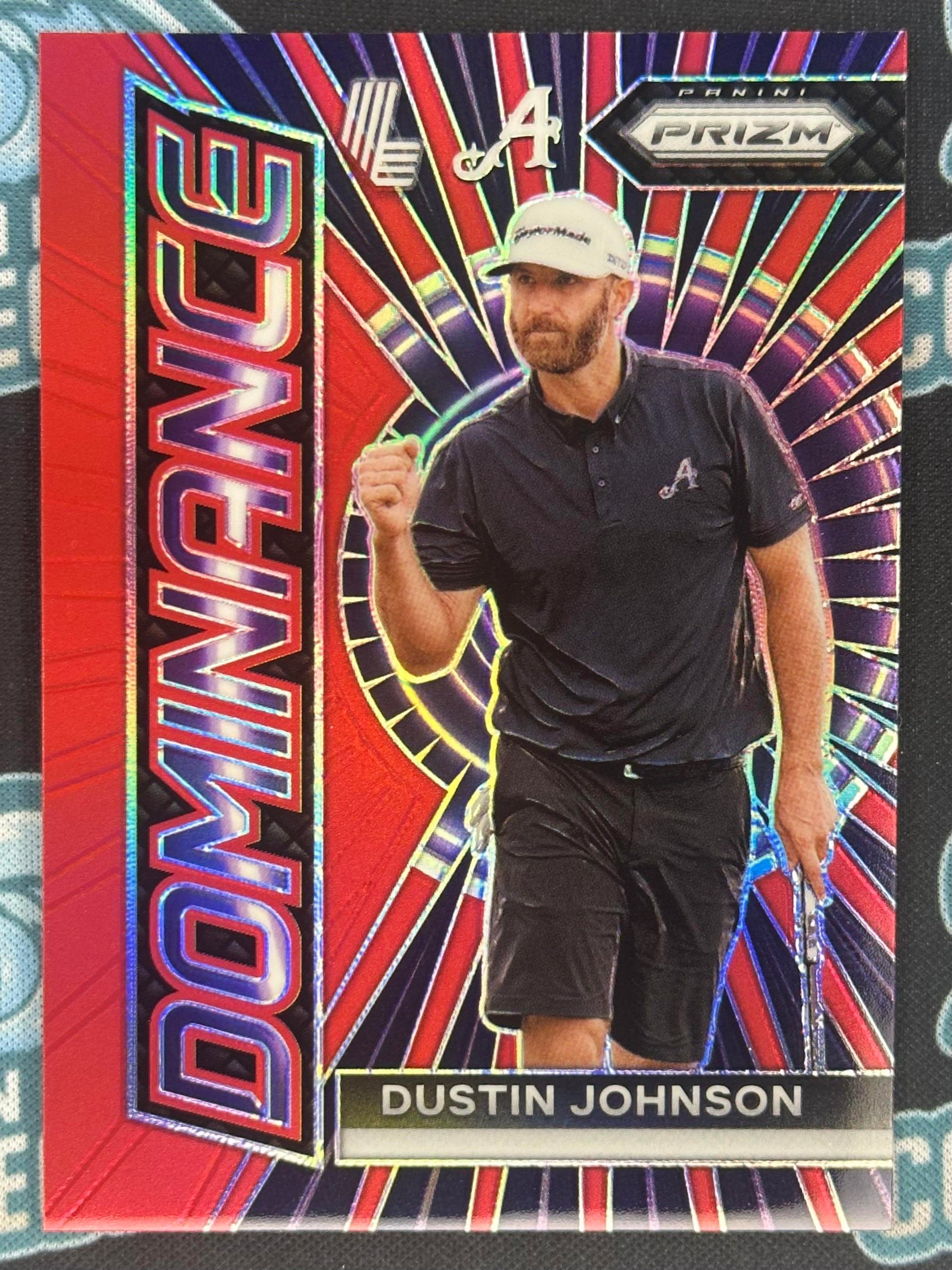 2024 Panini Prizm LIV #12 Dustin Johnson Dominance Red #/149