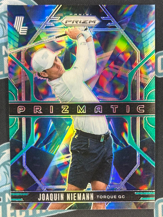 2025 Panini Prizm LIV #6 Joaquin Niemann Prizmatic Prizms Teal #/275