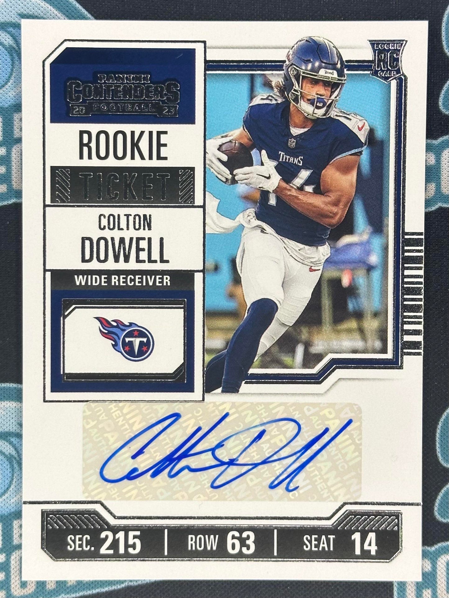 2023 Panini Contenders #159 Colton Dowell