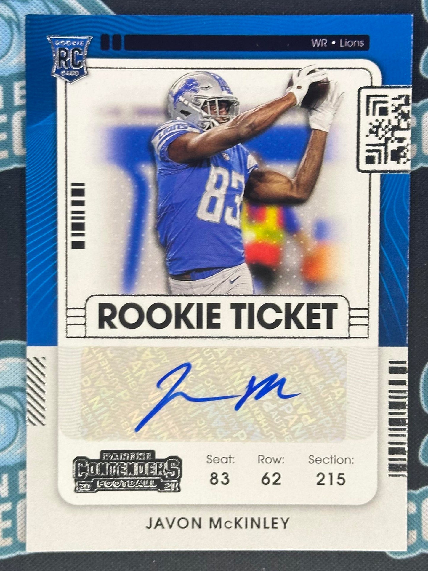 2021 Panini Contenders #294 Javon McKinley