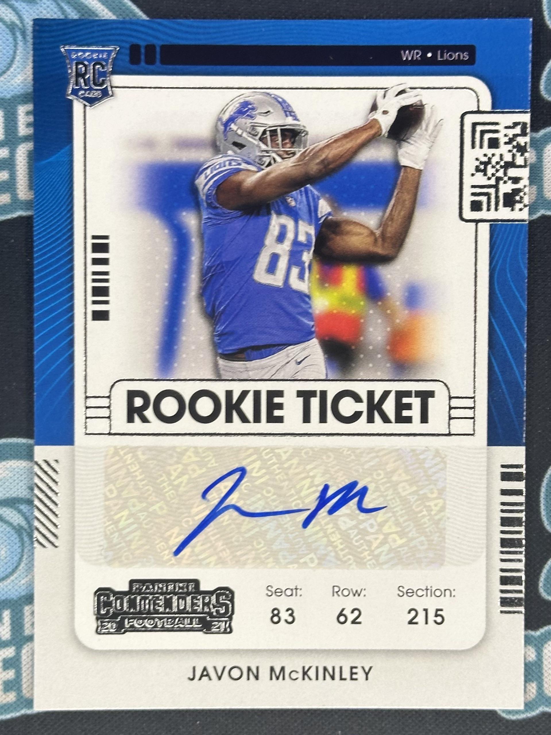 2021 Panini Contenders #294 Javon McKinley