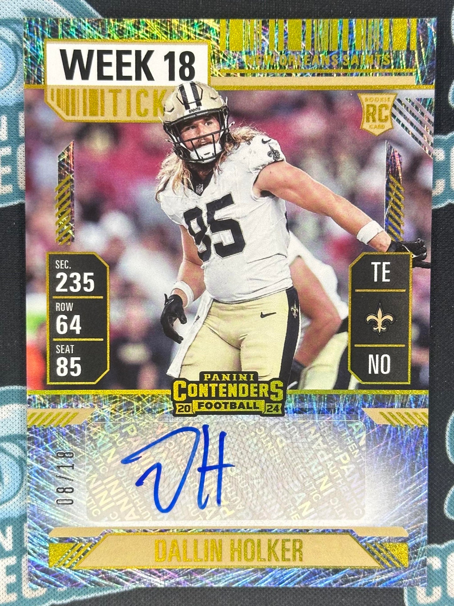 2024 Panini Contenders #227 Dallin Holker Week 18 Ticket #/18