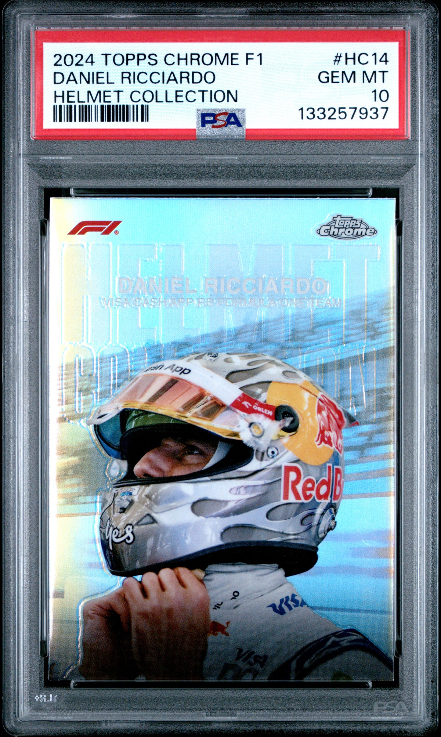 2024 Topps Chrome Formula 1 Helmet Collection #HC14 Daniel Ricciardo PSA 10