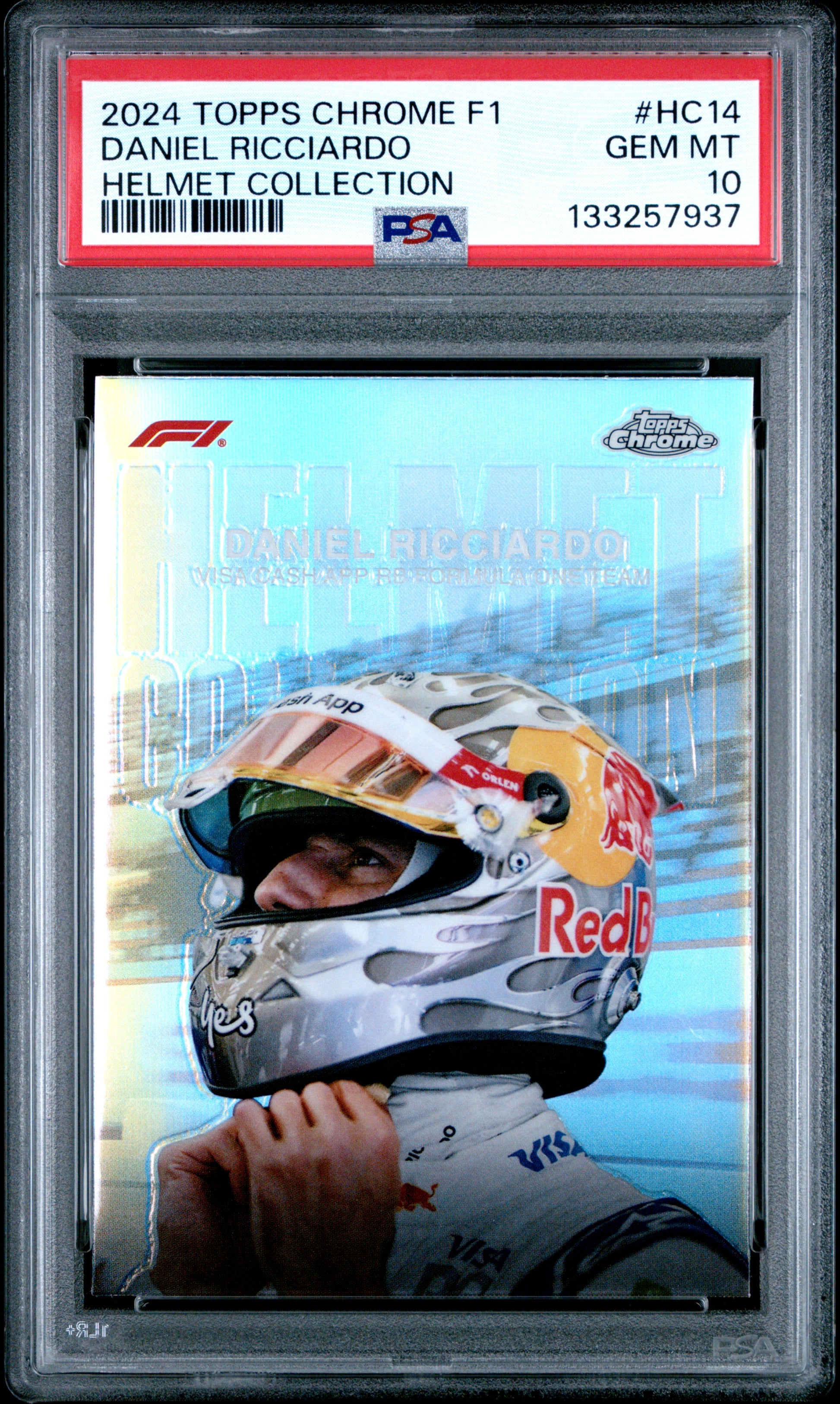 2024 Topps Chrome Formula 1 Helmet Collection #HC14 Daniel Ricciardo PSA 10
