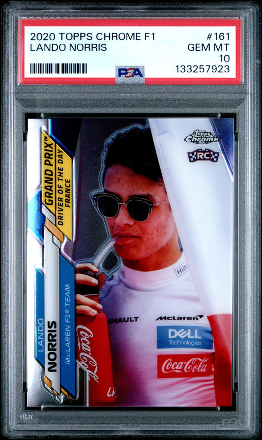 2020 Topps Chrome Formula 1 #161 Lando Norris PSA 10