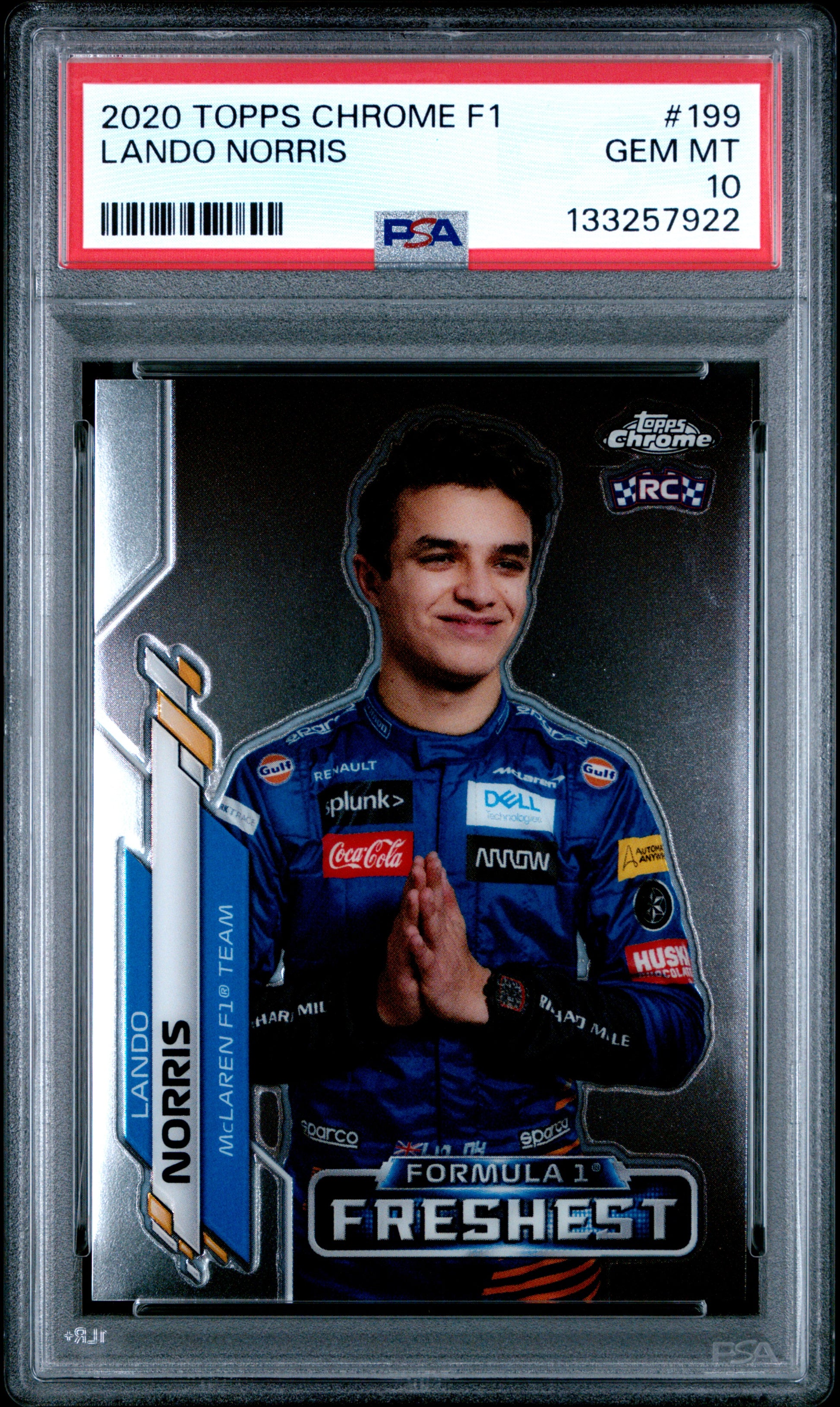 2020 Topps Chrome Formula 1 #199 Lando Norris PSA 10