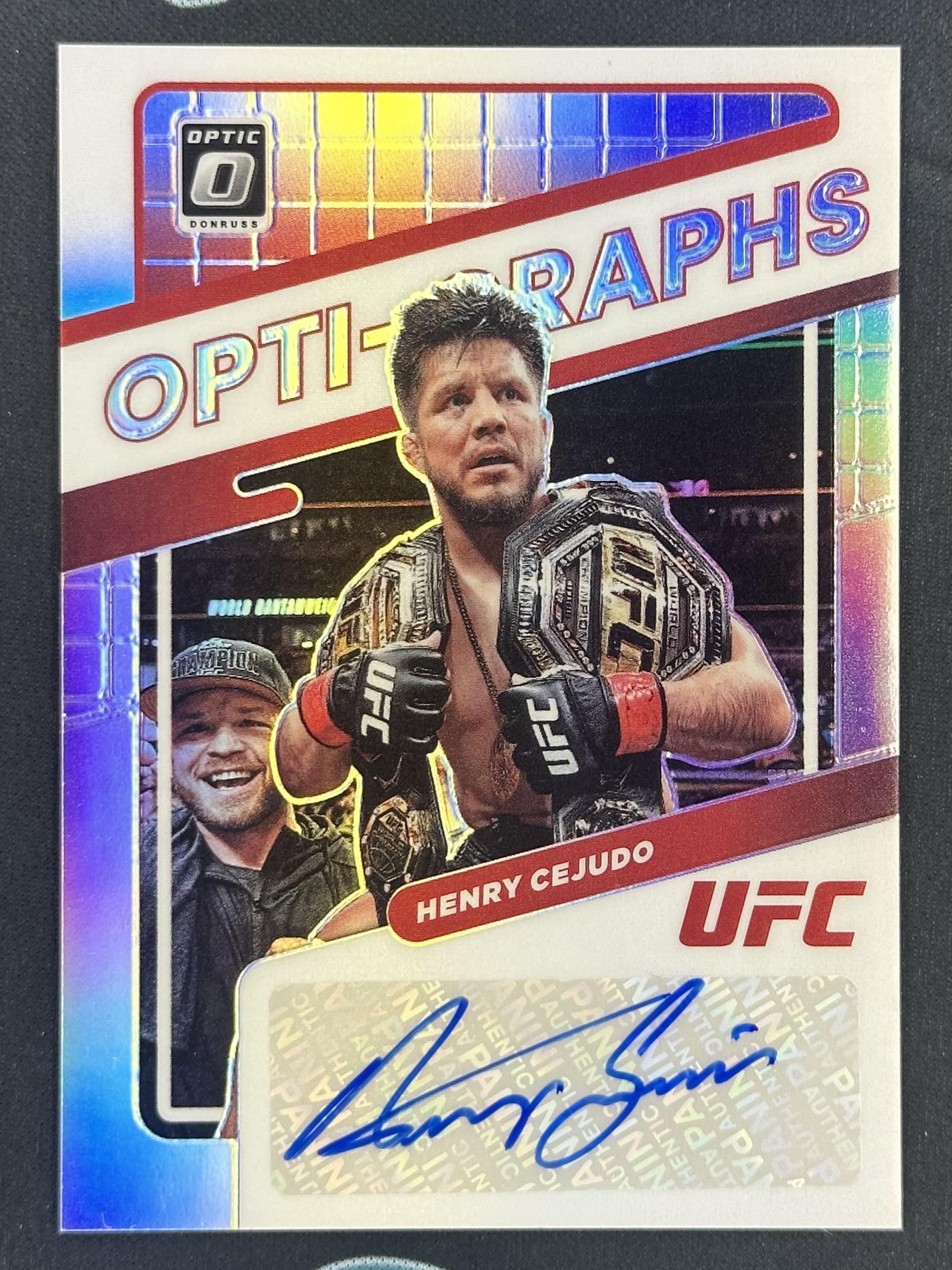 2022 Donruss Optic UFC #OG-HCJ Henry Cejudo Opti-Graphs