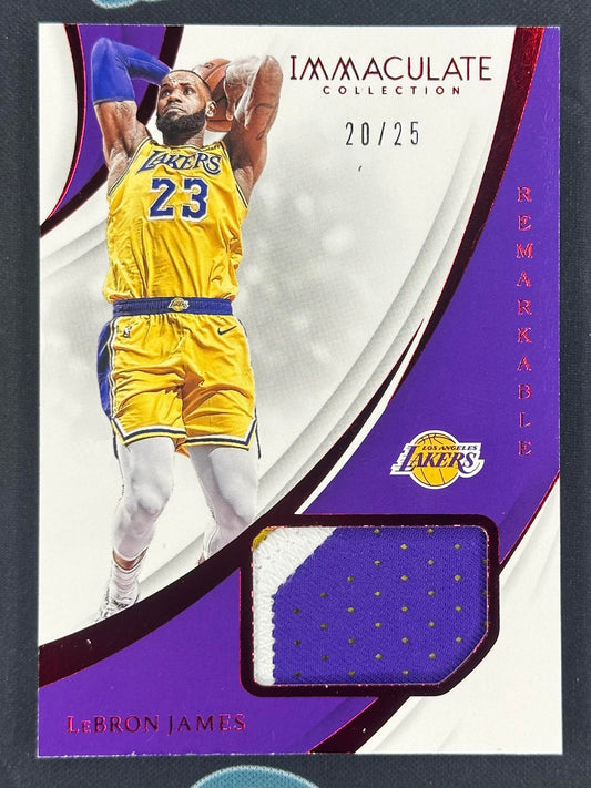 2017-18 Panini Immaculate Collection LeBron James Remarkable Memorabilia Red /25