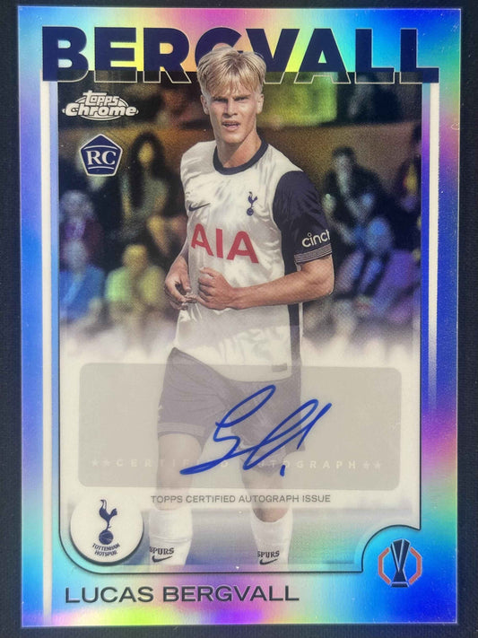 2024-25 Topps Chrome UEFA Club Competitions Lucas Bergvall Chrome Autographs