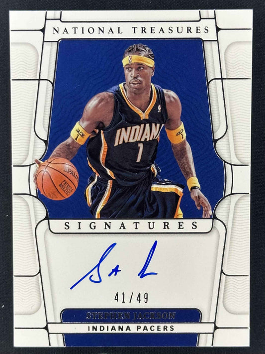 2021-22 Panini National Treasures Stephen Jackson Signatures /49