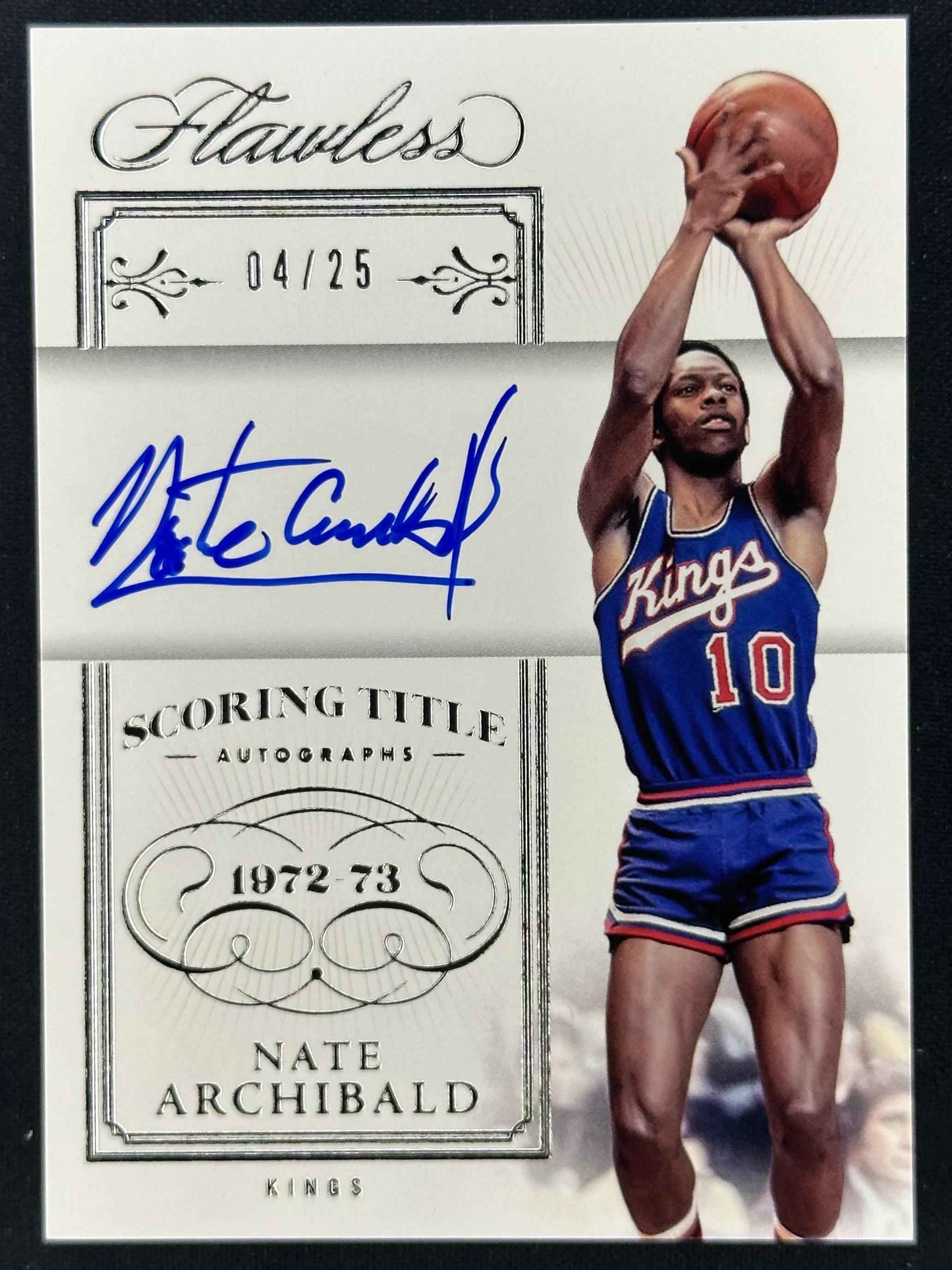 2023-24 Panini Flawless Nate Archibald Flawless Scoring Title Autographs /25