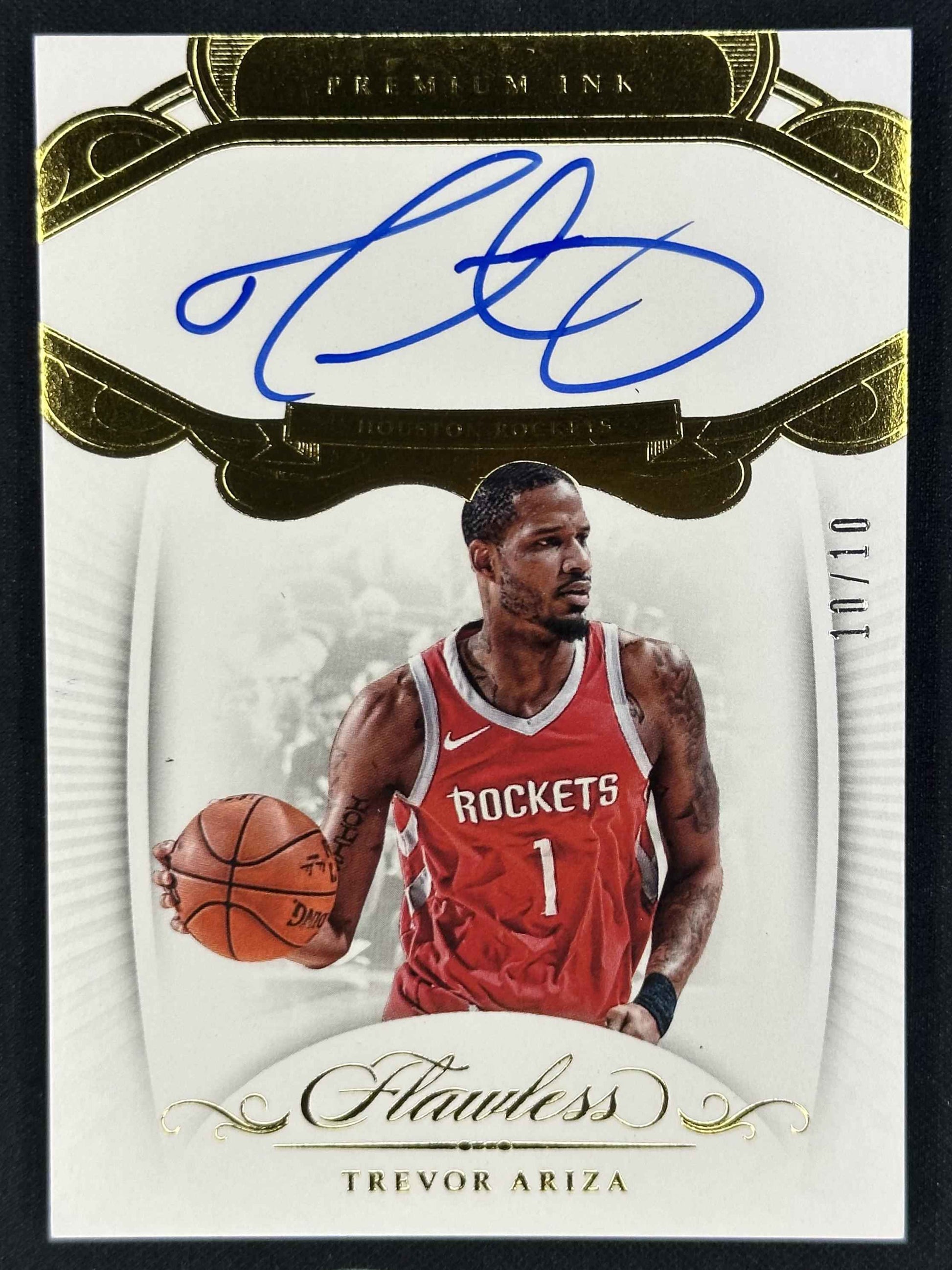 2017-18 Panini Flawless #PI-TA Trevor Ariza Premium Ink Gold #/10