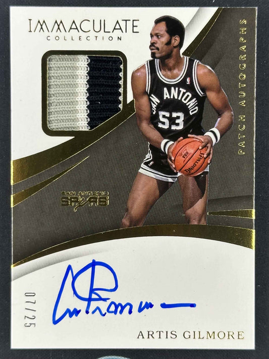 2017-18 Panini Immaculate Collection #PA-AGM Artis Gilmore Patch Autographs #/25