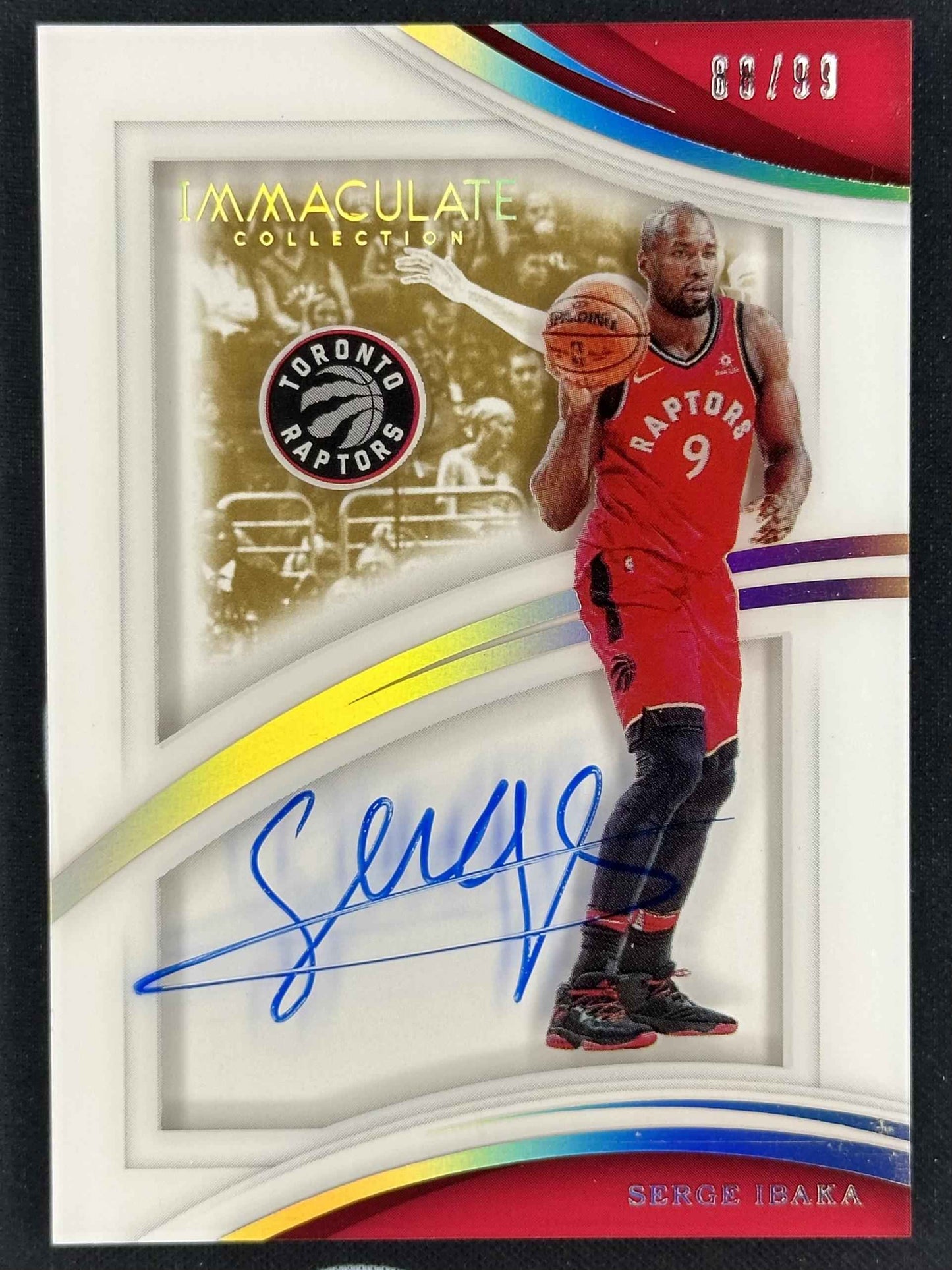2017-18 Panini Immaculate Collection Serge Ibaka Shadowbox Signatures /99