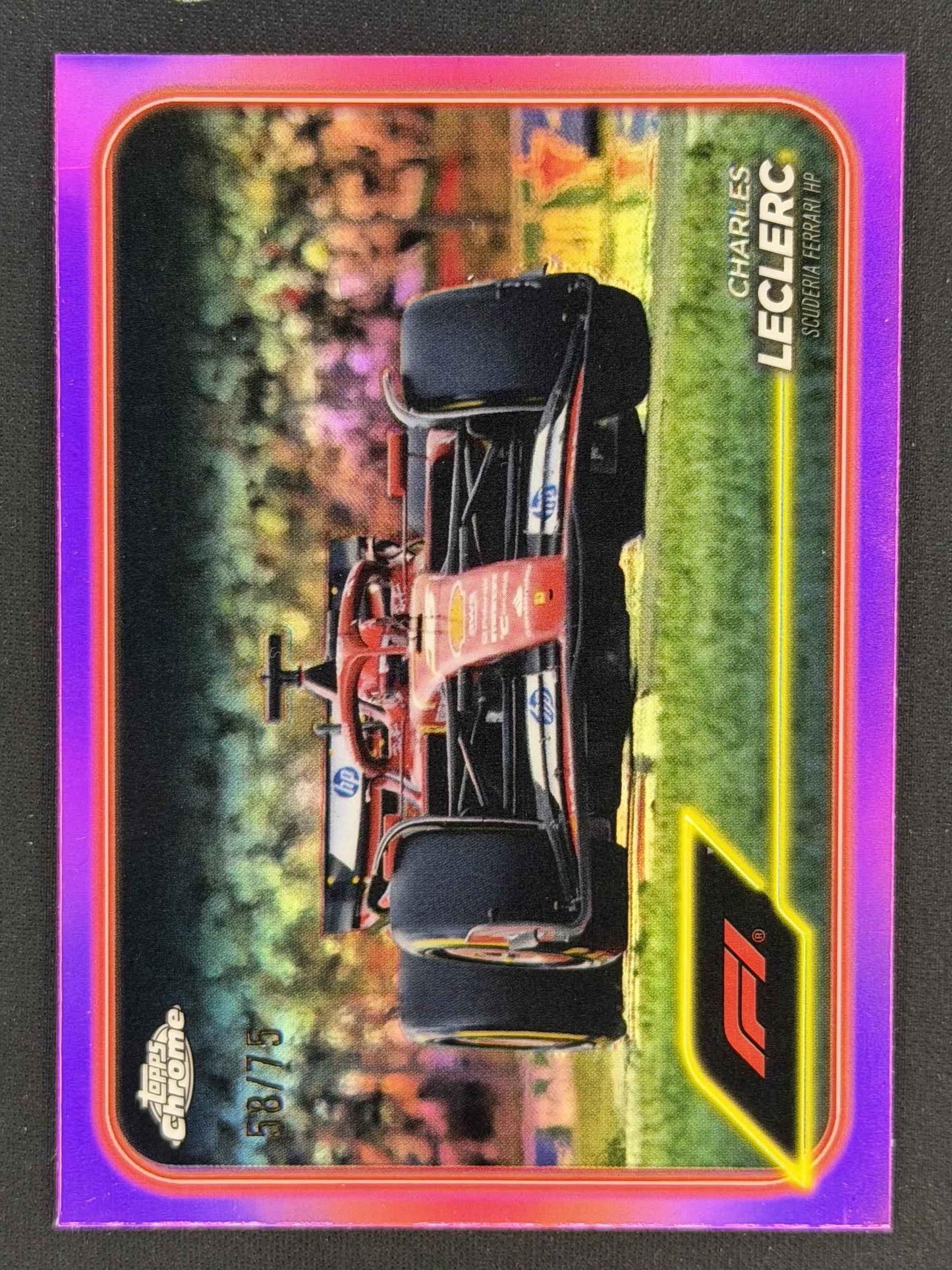 2024 Topps Chrome Formula 1 #75 Charles Leclerc Pink Refractors #/75