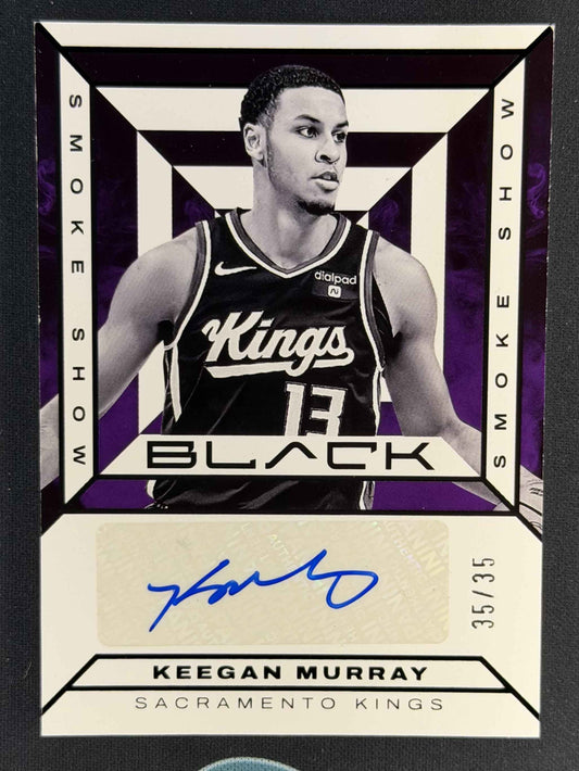 2023-24 Panini Black #SSS-KM Keegan Murray Smoke Show Signatures 35/35