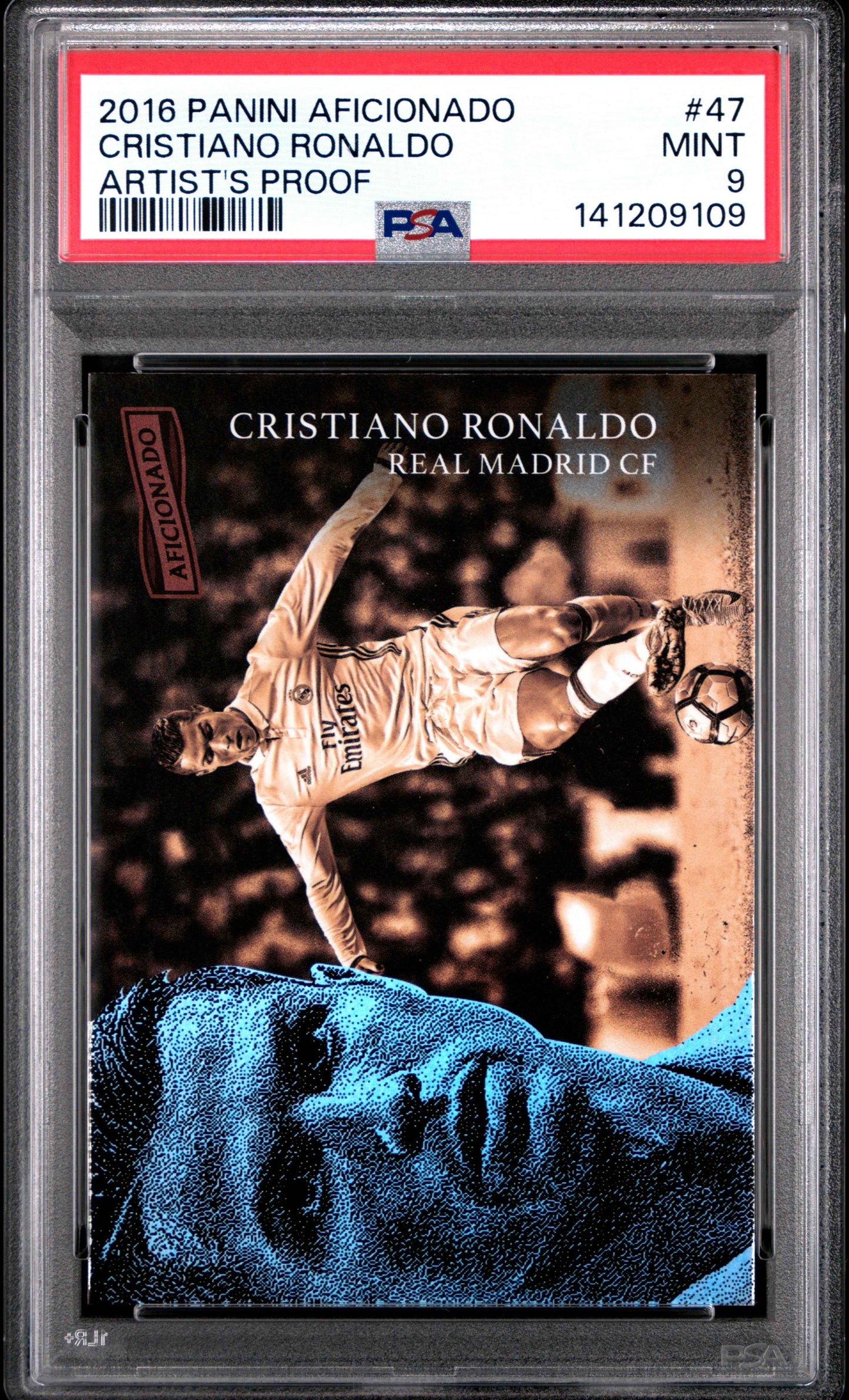 2016 Panini Aficionado #47 Cristiano Ronaldo Artist'S Proof PSA 9