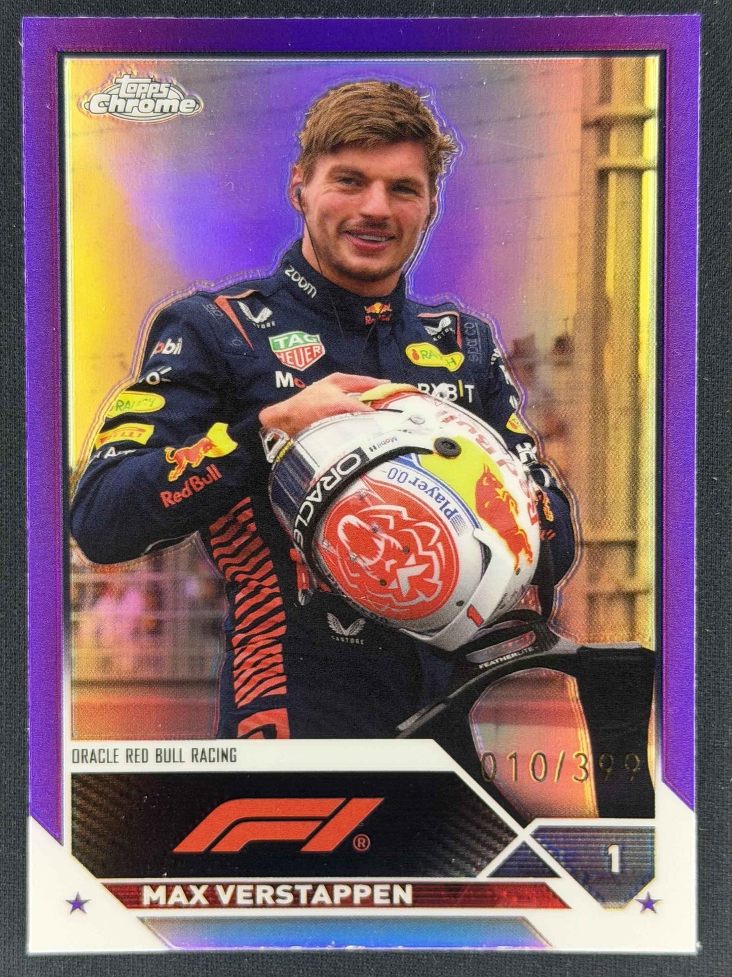 2023 Topps Chrome Formula 1 #2 Max Verstappen Purple Refractor #/399