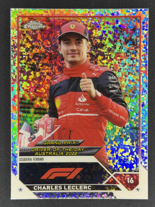 2023 Topps Chrome Formula 1 #168 Charles Leclerc Mini Diamond Refractor #/299