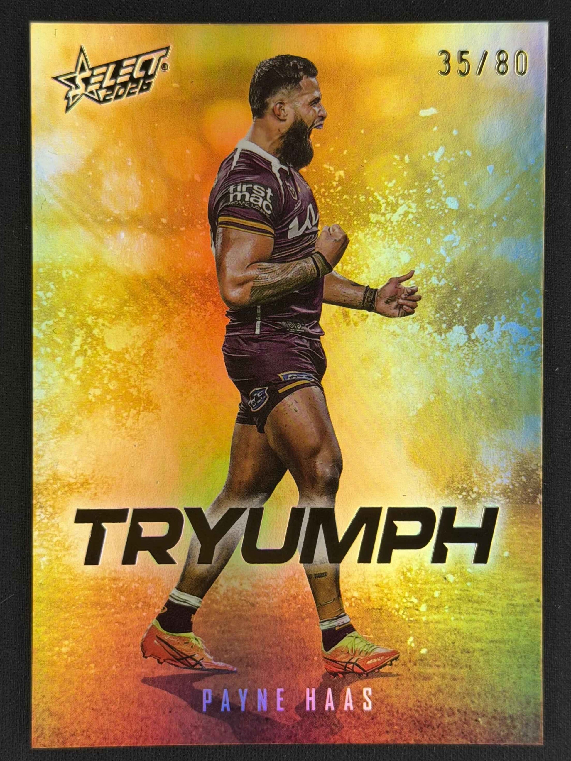 2026 NRL League Heroes Tryumph #33 Payne Hass Gold /80