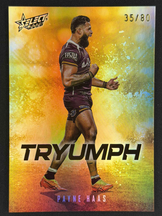 2026 NRL League Heroes Tryumph #33 Payne Hass Gold /80