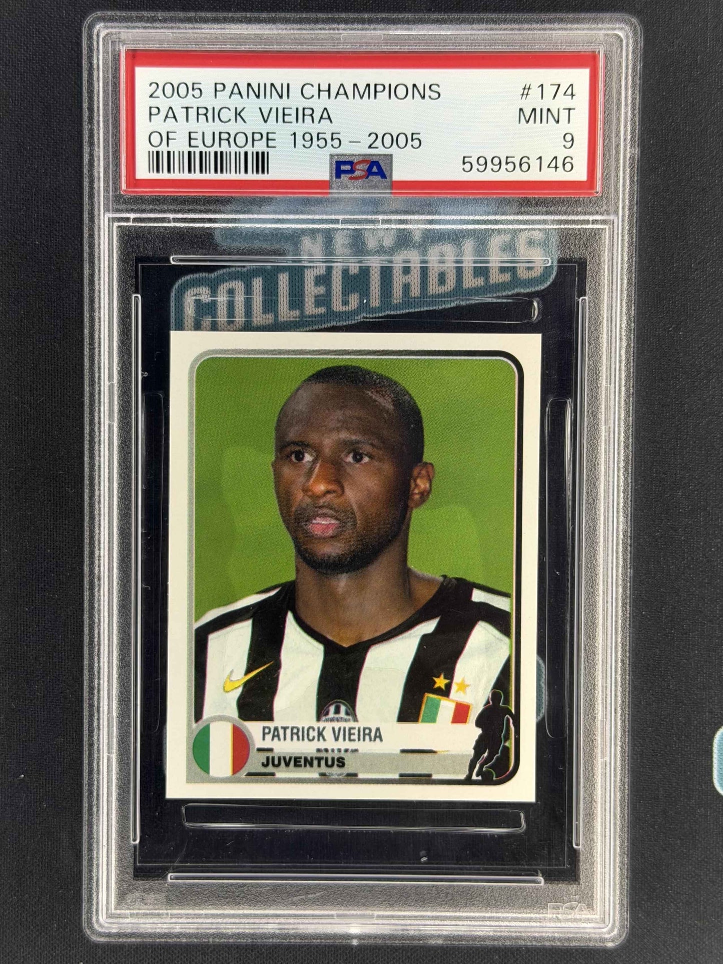 2005 Panini Champions Patrick Vieira Of Europe 1955-2005 PSA 9
