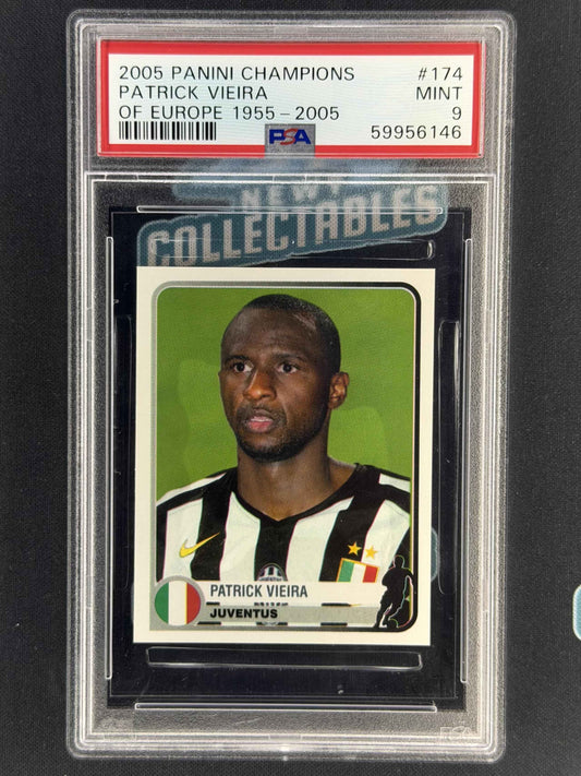 2005 Panini Champions Patrick Vieira Of Europe 1955-2005 PSA 9