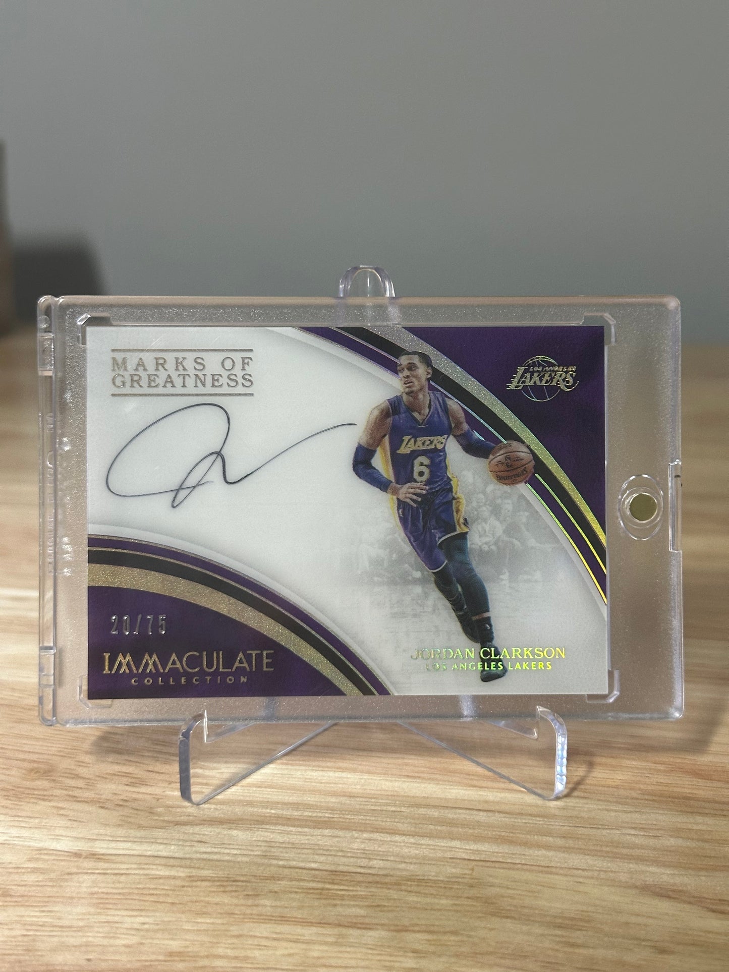 2016-17 Panini Immaculate Collection Jordan Clarkson Rookie On Card Auto