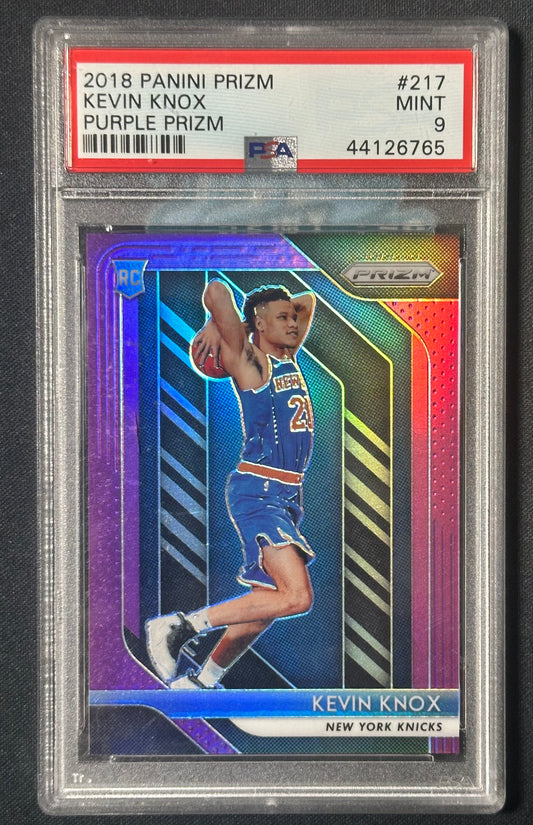 2018 Panini Prizm #217 Kevin Knox Purple Prizm PSA 9 /75