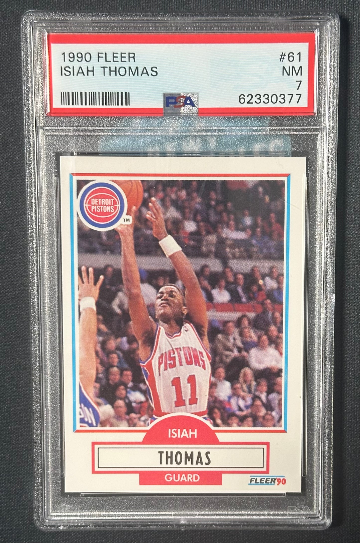 1990 Fleer #61 Isiah Thomas PSA 7