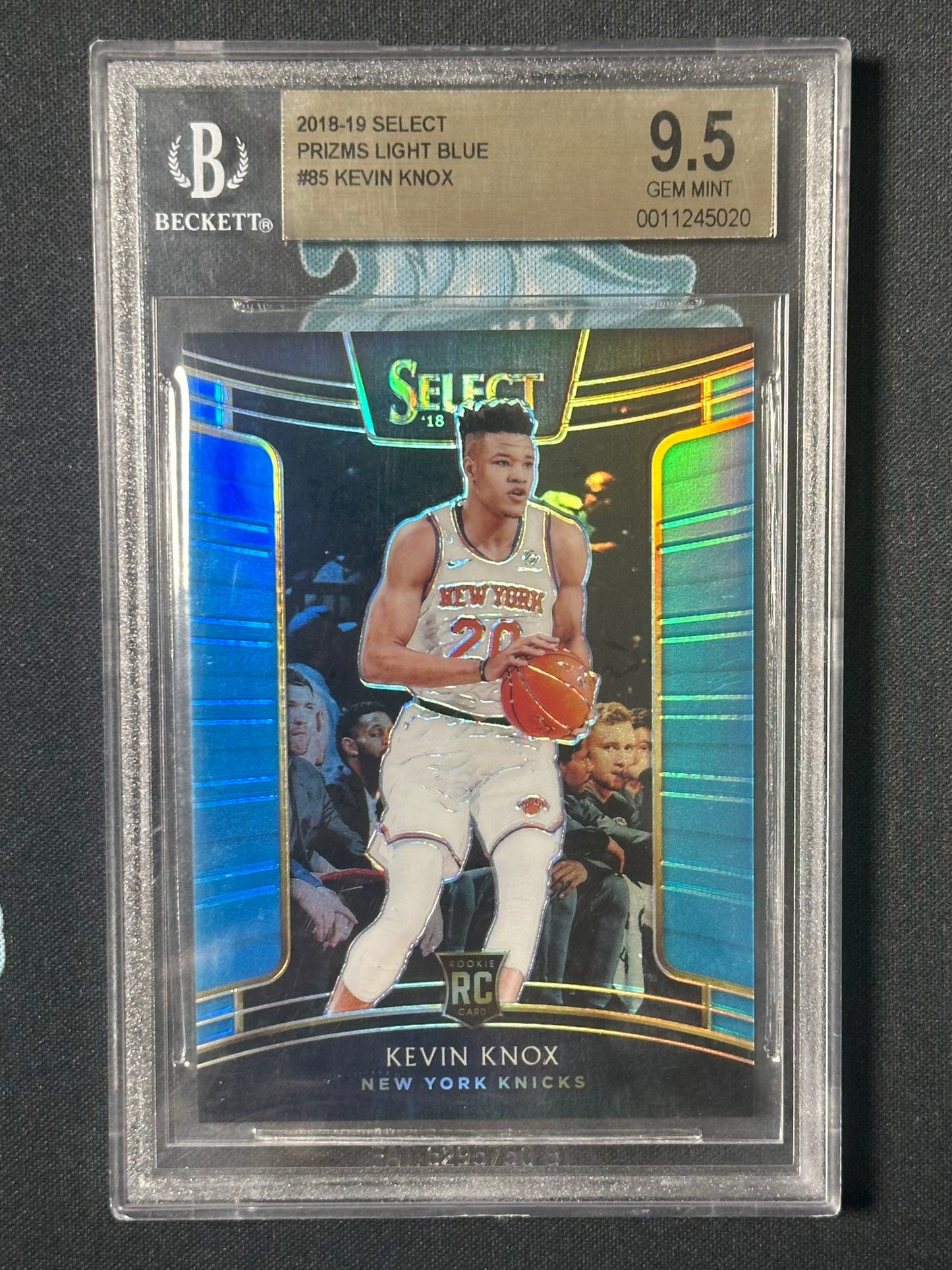 2018-19 Panini Select #85 Kevin Knox Light Blue Prizms BGS 9.5 #/299 