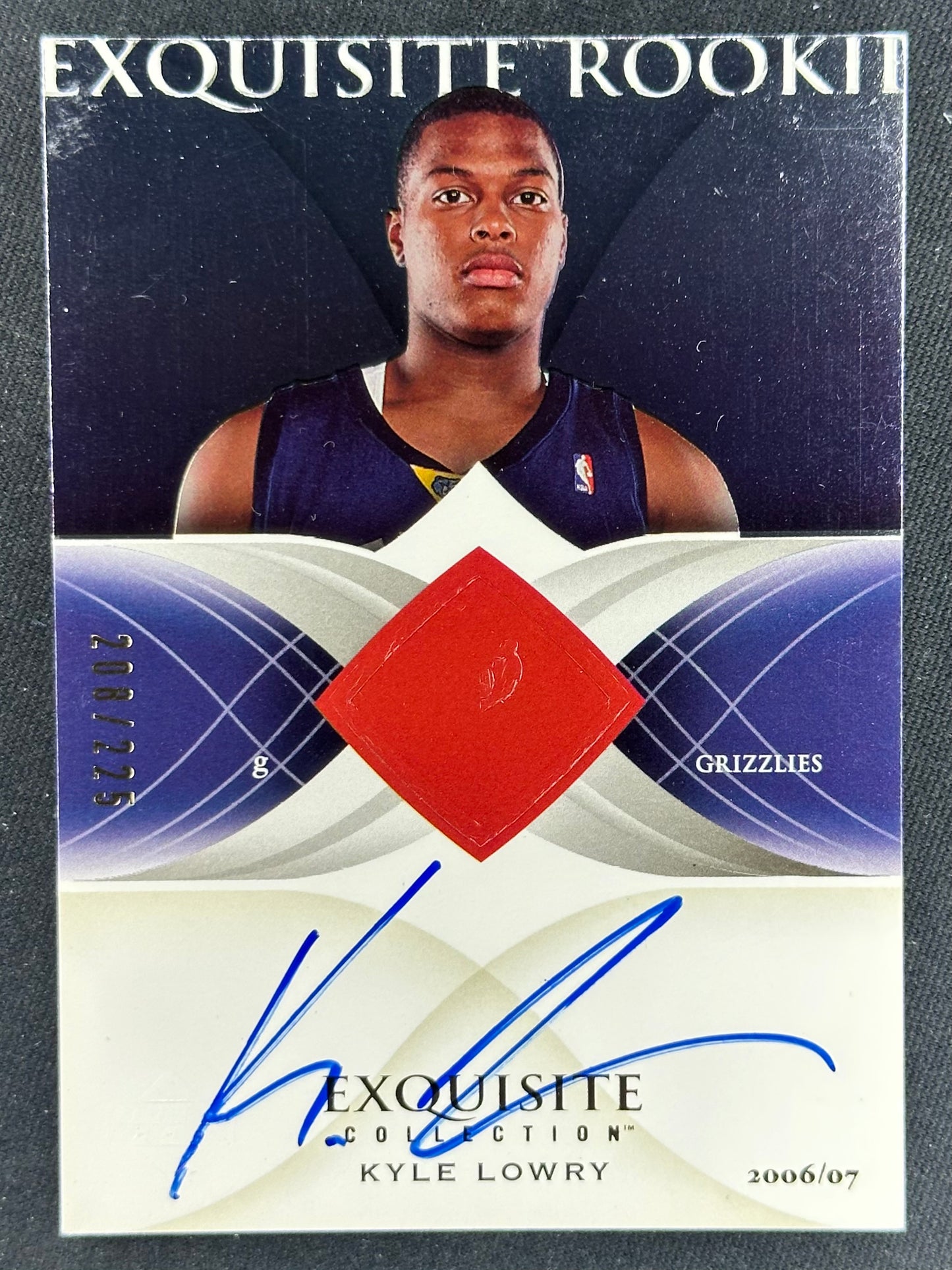 2006-07 Upper Deck Exquisite Collection Kyle Lowry RC Auto /255
