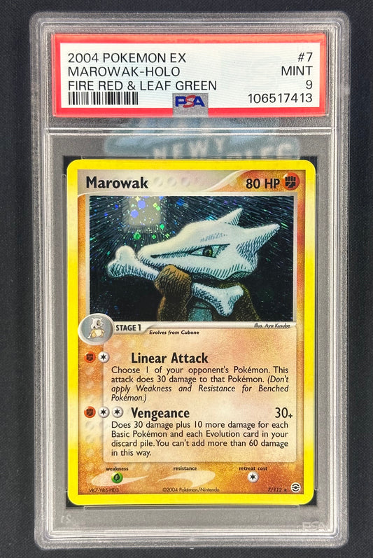 2004 Pokemon Ex Fire Red & Leaf Green #7 Marowak-holo Fire Red & Leaf Green PSA 9