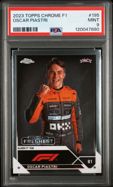 2023 Topps Chrome Formula 1 #195 Oscar Piastri PSA 9